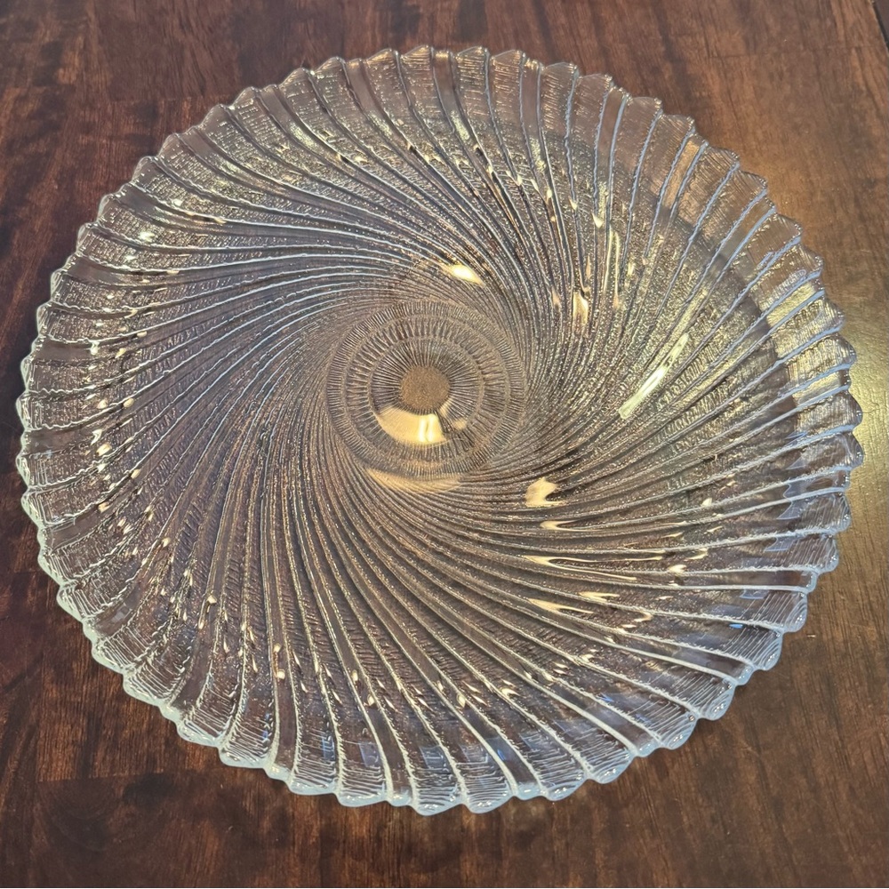 Arcoroc Seabreeze Clear Glass Swirl Dinner Plate